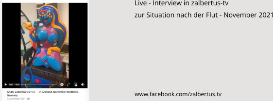 www.facebook.com/zalbertus.tv Live - Interview in zalbertus-tv  zur Situation nach der Flut - November 2021