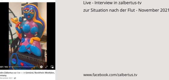 www.facebook.com/zalbertus.tv Live - Interview in zalbertus-tv  zur Situation nach der Flut - November 2021